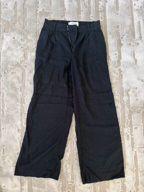 Hollister Black Wide-Leg linen trousers
